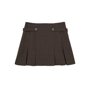 REISS Elle Wool-Blend Check Mini Skirt